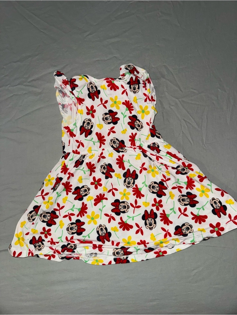 Disney PatPat Minnie Mouse Floral Baby Girl Dress 9-12 Months Ruffle Sleeve - Picture 2 of 5